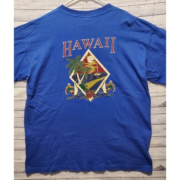 Vintage Hawaii Destination Single Stitch T-Shirt Men Sz XL Front Back Graphic US - Picture 5 of 9